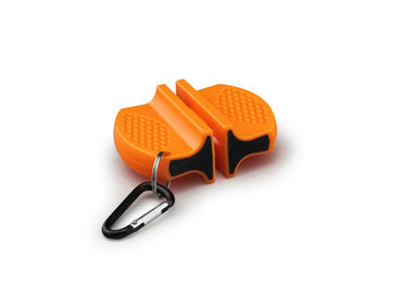 Yellow 2 Slot Outdoor Knife Sharpener With Chain Sports Camping Hiking Superhard