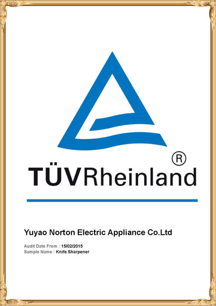 Porcellana Yuyao Norton Electric Appliance Co., Ltd. Certificazioni